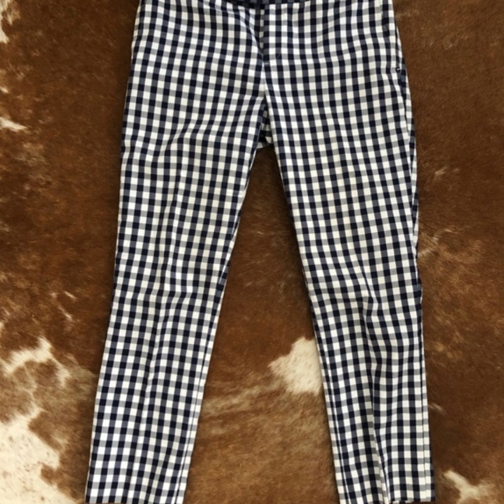 Banana Republic x mad men navy plaid limited edition pants size 8